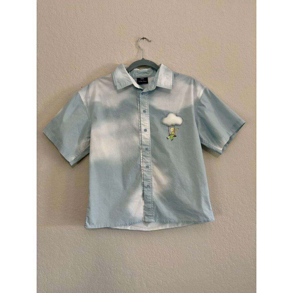 Bosie Le Petit Prince The Little Prince Button Down Shirt 3D Cloud Sz S